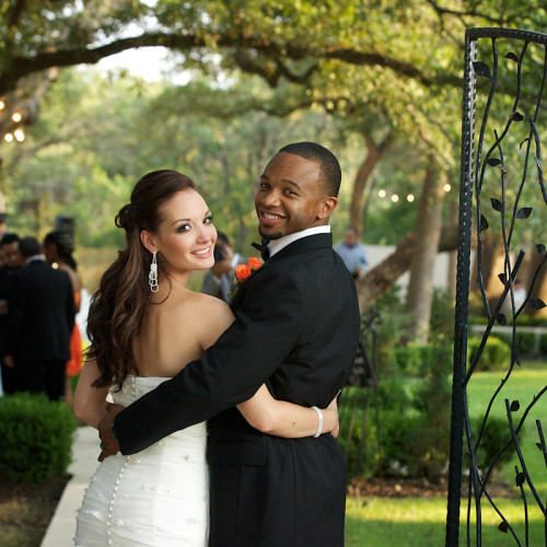 Small outdoor garden wedding in San Antonio